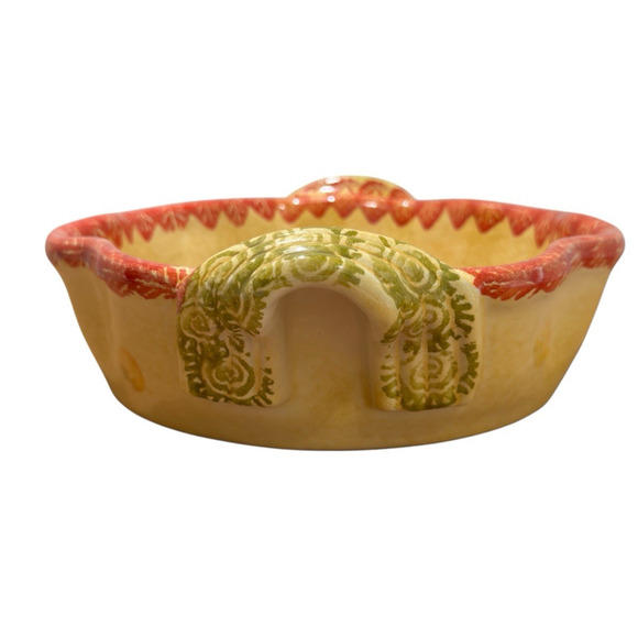 Vintage Italica ARS Pottery Hand Made In Italy Casserole Serving Deep Dish Pie - Picture 6 of 8